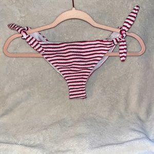 New Roxy, Red, White, Blue Striped ,size L, Bikini